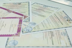 Certificat et diplôme Certificat de l'accomplissement photos stock Certificat et diplôme Certificat de l'accomplissement photos stock