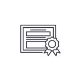 Certificate of merit linear icon concept. Certificate of merit line vector sign, symbol, illustration. vector illustration Certificate of merit linear icon concept. Certificate of merit line vector sign, symbol, illustration. vector illustration