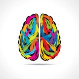 Cerveau créatif avec des courses de peinture illustration stock Cerveau créatif avec des courses de peinture illustration stock