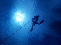 CESA diving with Open Water Diver with instructor stock photo CESA diving with Open Water Diver with instructor stock photo