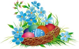 Cesta de Pascua ilustración del vector Cesta de Pascua ilustración del vector