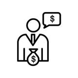 cfo icon isolated on white background royalty free illustration cfo icon isolated on white background royalty free illustration