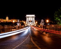 Chain bridge budapest at night stock photography Chain bridge budapest at night stock photography