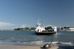 Chain Ferry Across Poole Harbour Near Sandbanks, Dorset Royalty Free Stock Images Chain Ferry Across Poole Harbour Near Sandbanks, Dorset Royalty Free Stock Images