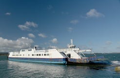 Chain Ferry Across Poole Harbour Near Sandbanks, Dorset Stock Photos Chain Ferry Across Poole Harbour Near Sandbanks, Dorset Stock Photos