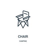 chair icon vector from camping collection. Thin line chair outline icon vector illustration. Linear symbol vector illustration chair icon vector from camping collection. Thin line chair outline icon vector illustration. Linear symbol vector illustration