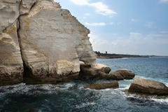 Chalk mount Foot elephant in Rosh Hanikra Stock Photography Chalk mount Foot elephant in Rosh Hanikra Stock Photography
