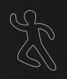 Chalk Outline Of Person Royalty Free Stock Photography
