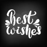 Chalkboard blackboard lettering best wishes. stock illustration Chalkboard blackboard lettering best wishes. stock illustration