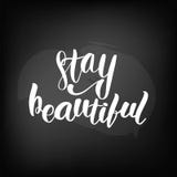 Chalkboard blackboard lettering stay beautiful. royalty free illustration Chalkboard blackboard lettering stay beautiful. royalty free illustration