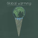 Melted earth ice cream cone stock illustration Melted earth ice cream cone stock illustration