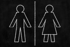 Chalkboard with WC Icon. vector illustration Chalkboard with WC Icon. vector illustration