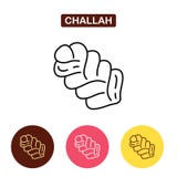 Challah isolated line icon. royalty free illustration Challah isolated line icon. royalty free illustration