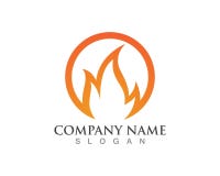 Chama Logo Template do fogo ilustração stock Chama Logo Template do fogo ilustração stock
