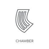 Chamber linear icon. Modern outline Chamber logo concept on whit royalty free illustration Chamber linear icon. Modern outline Chamber logo concept on whit royalty free illustration