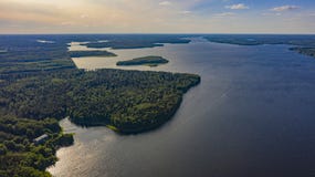 Chambre dans la forêt près du lac image libre de droits Chambre dans la forêt près du lac image libre de droits