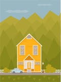 Chambre dans les montagnes illustration libre de droits Chambre dans les montagnes illustration libre de droits