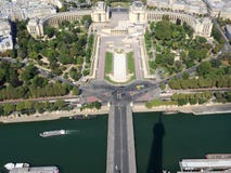 Champ de Mars view from top of eiffel tower looking down see the entire city as a beautiful classic architecture. A romantic place stock photography Champ de Mars view from top of eiffel tower looking down see the entire city as a beautiful classic architecture. A romantic place stock photography