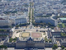 Champ de Mars view from top of eiffel tower looking down see the entire city as a beautiful classic architecture. A romantic place stock photo Champ de Mars view from top of eiffel tower looking down see the entire city as a beautiful classic architecture. A romantic place stock photo