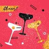 Champagne Flutes Netter Feiertag Alkoholische Getränke Parteifeier stock abbildung Champagne Flutes Netter Feiertag Alkoholische Getränke Parteifeier stock abbildung