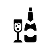 Champagne-pictogramvector op witte achtergrond, Champagne-teken, voedselsymbolen wordt geïsoleerd dat vector illustratie Champagne-pictogramvector op witte achtergrond, Champagne-teken, voedselsymbolen wordt geïsoleerd dat vector illustratie