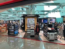 Chanel shop at the International Airport of Dubai, United Arab Emirates stock photo Chanel shop at the International Airport of Dubai, United Arab Emirates stock photo