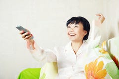 Changing TV channels stock image Changing TV channels stock image