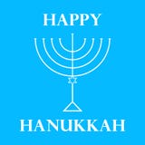 Chanoeka Menorah op Lichtblauwe Achtergrond a vector illustratie Chanoeka Menorah op Lichtblauwe Achtergrond a vector illustratie