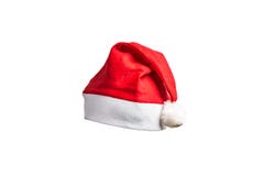 Chapéu do Natal no fundo branco imagens de stock royalty free Chapéu do Natal no fundo branco imagens de stock royalty free