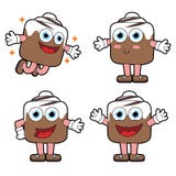 Character bread with various expressions vector illustration Character bread with various expressions vector illustration