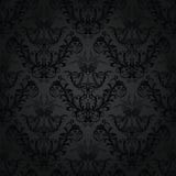 Charcoal floral seamless wallpaper