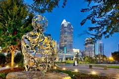 Charlotte city skyline north carolina early morning Royalty Free Stock Photos Charlotte city skyline north carolina early morning Royalty Free Stock Photos