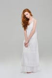 Charming Redhead Woman In Dress Royalty Free Stock Images Charming Redhead Woman In Dress Royalty Free Stock Images