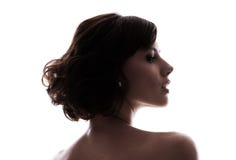 Charming young woman over white background stock photography Charming young woman over white background stock photography