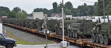 Chars d'assaut des USA Stryker photo libre de droits Chars d'assaut des USA Stryker photo libre de droits