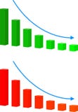 Chart with bars declining raster icon. Decrease sign icon. Finance graph symbol. stock illustration Chart with bars declining raster icon. Decrease sign icon. Finance graph symbol. stock illustration