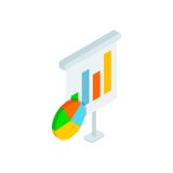 Chart and diagram icon, isometric 3d style vector illustration Chart and diagram icon, isometric 3d style vector illustration