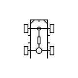 Chasis, icono del esquema del coche Puede ser utilizado para la web, logotipo, app móvil, UI, UX libre illustration Chasis, icono del esquema del coche Puede ser utilizado para la web, logotipo, app móvil, UI, UX libre illustration