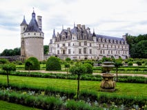 Chateau DE Chenonceau, de Vallei van de Loire, Frankrijk stock fotografie Chateau DE Chenonceau, de Vallei van de Loire, Frankrijk stock fotografie