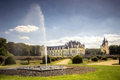 Chateau DE Chenonceau, de Vallei van de Loire, Frankrijk stock fotografie Chateau DE Chenonceau, de Vallei van de Loire, Frankrijk stock fotografie