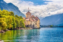 Chateau de Chillon στη λίμνη Γενεύη, καντόνιο Vaud, Ελβετία Chateau de Chillon στη λίμνη Γενεύη, καντόνιο Vaud, Ελβετία