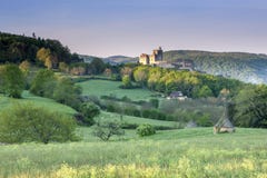 Chateaux Beynac in primavera Immagini Stock Chateaux Beynac in primavera Immagini Stock