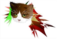 Chaton sur un fond abstrait. 01 (vecteur) illustration de vecteur Chaton sur un fond abstrait. 01 (vecteur) illustration de vecteur