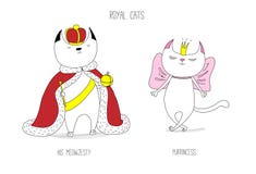 Chats royaux illustration libre de droits Chats royaux illustration libre de droits