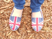 Chaussures d'Union Jack image libre de droits Chaussures d'Union Jack image libre de droits