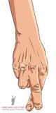 Cheater hand with crossed fingers, detailed vector illustration. Stock Images Cheater hand with crossed fingers, detailed vector illustration. Stock Images