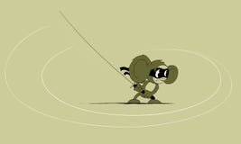 Cheburashka-ninja con un katana illustrazione di stock Cheburashka-ninja con un katana illustrazione di stock