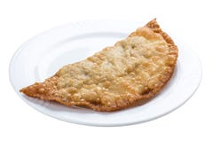 Cheburek - зажаренный пирог с мясом и луками стоковые фото Cheburek - зажаренный пирог с мясом и луками стоковые фото