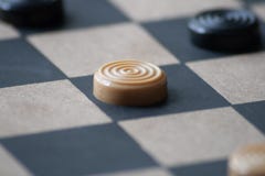Checker na checker desce zdjęcia stock Checker na checker desce zdjęcia stock