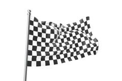 checkered флаги Участвующ в гонке флаг, перевод 3d изолированный на белизне иллюстрация штока checkered флаги Участвующ в гонке флаг, перевод 3d изолированный на белизне иллюстрация штока